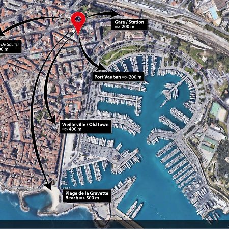 3P Central Refait A Neuf - Parking L430Cm X W275Cm Antibes Dış mekan fotoğraf